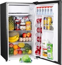 3.2 Cu.Ft Mini Fridge with Freezer, Single Door Mini Fridge, Dorm Fridge, Adjust
