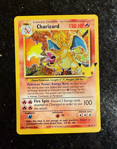 Pokemon TCG Charizard Pokemon Celebrations 4/102 Holo Rare NM