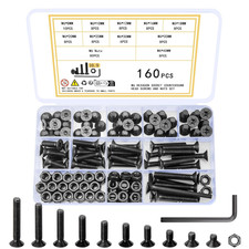 160 Pcs M6 Screws Set, Countersunk Hex Socket Head Cap Screws and Nuts Set, M4 B