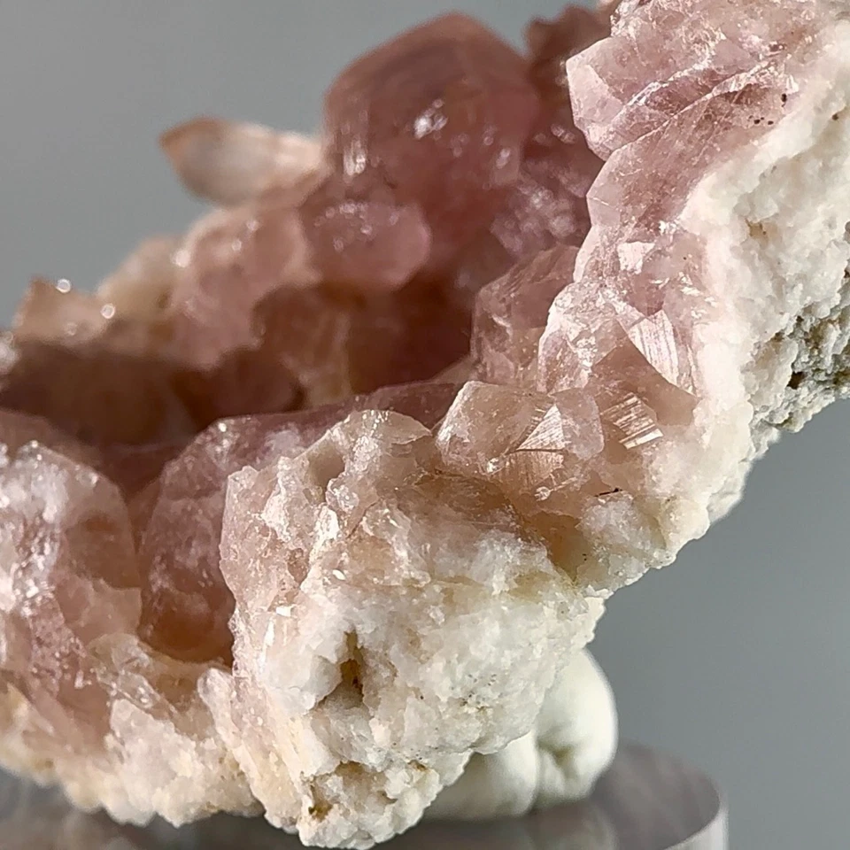 Rare Natural Rose Pink Amethyst Geode Crystal From Argentina - Image 3 of 4