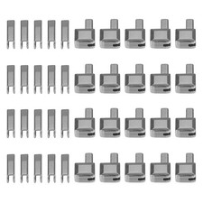 20Sets Zipper Repair Kits, 3 Retainers Box  Insertion Pins, Metallic Black