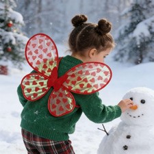 Heart Butterfly Wings Dress up Prop for Stage Performance Carnival Role Play