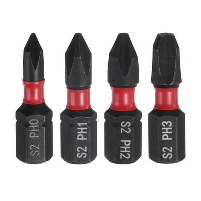 PH0/PH1/PH2/PH3 Magnetic Phillips Screwdriver Bit 1/4'' Hex Shank Industrial Bits