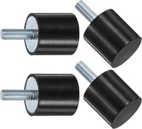 4 Pack VE M8 Gummi-Vibrationsisolatoren,30Mm×30Mm MäNnliche StößDäMpfende Spul