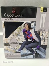 NEW Cuddl Duds Womens Legging Warm Layer Comfort Tech Black- Size Medium