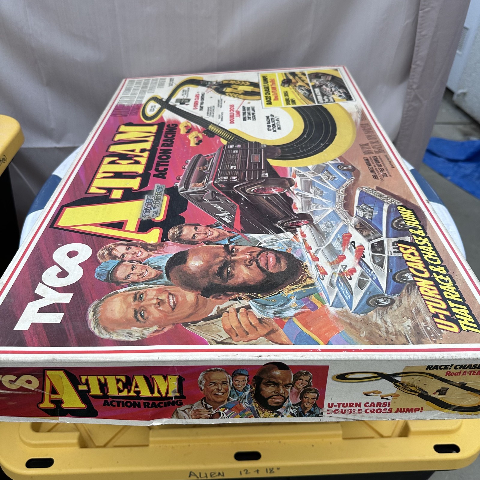 A-TEAM Slot Car Action Race Track Set w/Original Box TYCO 1983 - Vintage