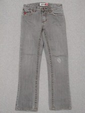 KL17436 COOL QUICKSILVER STRAIGHT LEG JEANS YOUTH sz12 25x27.5 GRAY 