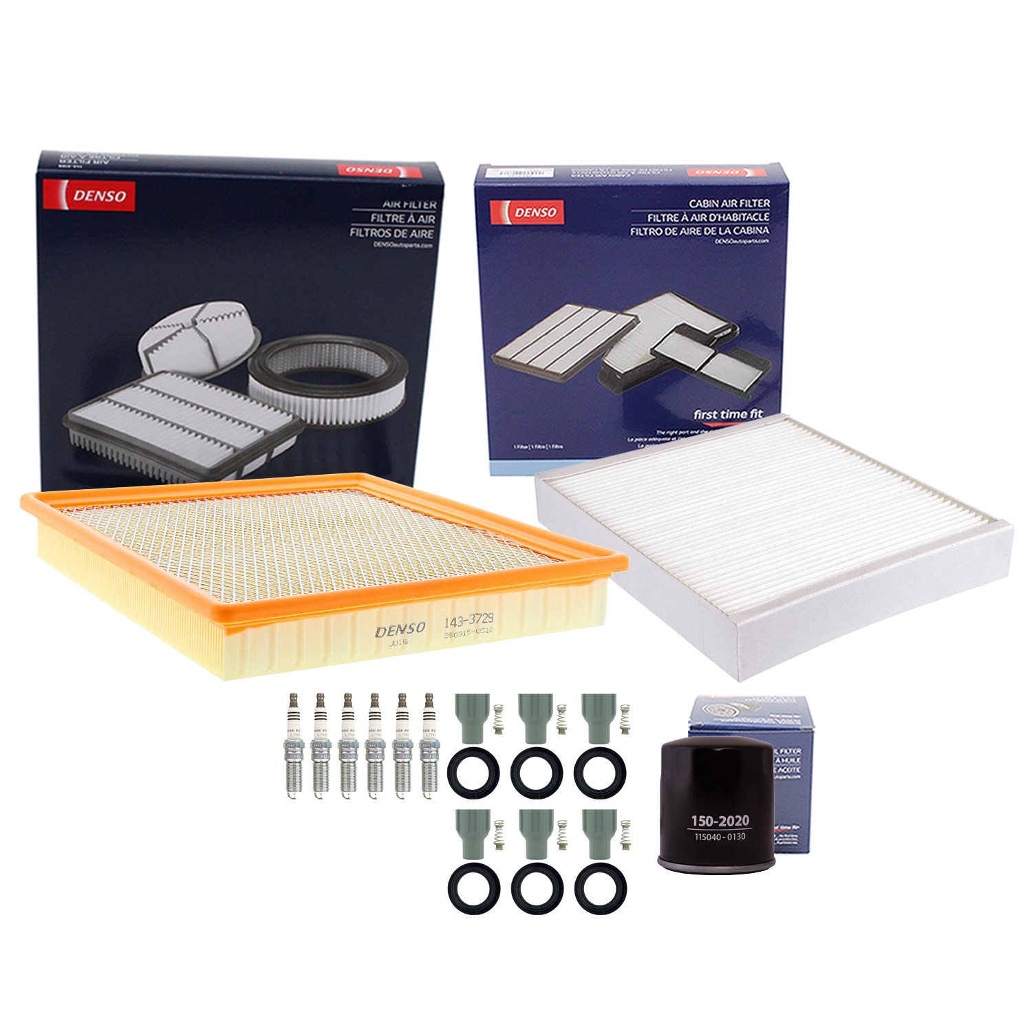 Denso Tune Up Kit NGK 6 Spark Plugs  Boots Kit for Cadillac XTS 3.6 V6 LFX 2013