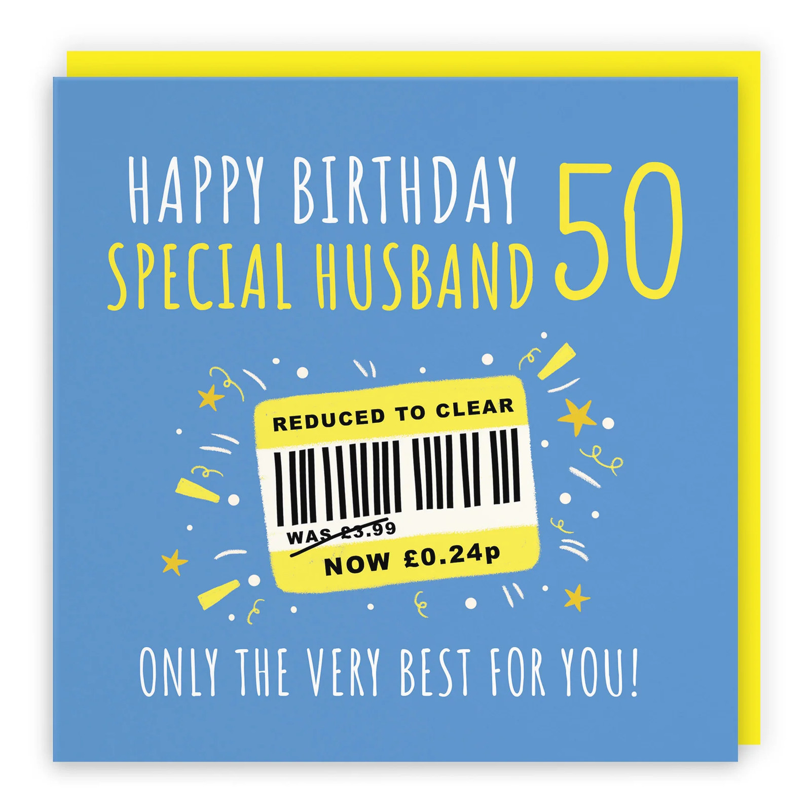 50th Husband Birthday Card Reduced To Clear Moments