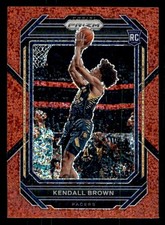 2022-23 Panini Prizm Basketball #225  Kendall Brown  RC Red Sparkle