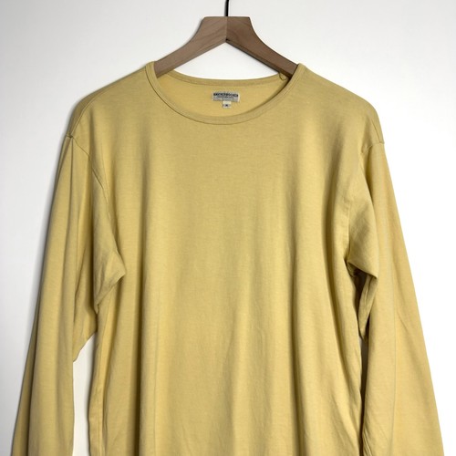 KNICKERBOCKER New York City Mens Long Sleeve T-Shirt Butter Yellow size Medium - Picture 2 of 7