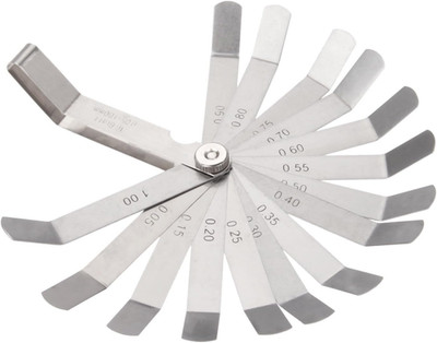 16 Klingen Fühlerlehre Feeler Gauge Dual Marked Metric und Imperial Gap Messgerä