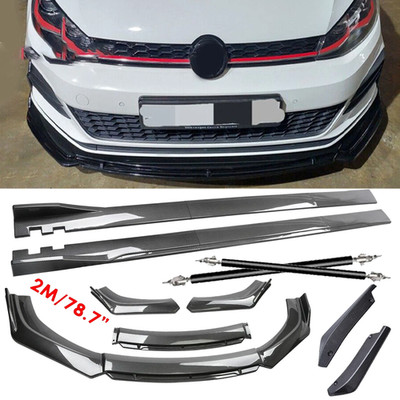 Carbon Fiber Side Skirt Rear & Front Bumper Lip Splitter For Volkswagen Scirocco