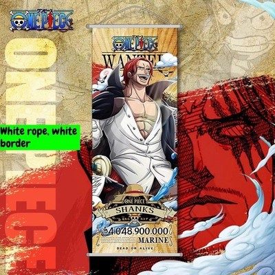 One Piece Shanks Wanted Wandbehang Poster Anime Hängerolle Dekoration