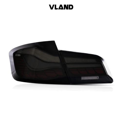 Smoked LED Tail Lights For 2011-16 BMW 5-Series F10 F18 M5 W/Start-up Animation - Picture 2 of 13