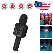 Wireless Bluetooth Karaoke Microphone 3-in-1 Portable Speaker - Black