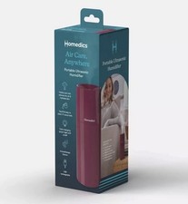 Homedics Portable Ultrasonic Humidifier with Night-Light and Aromatherapy, Red