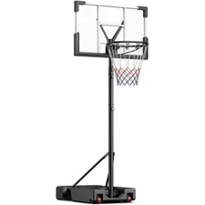 Basketball Hoop Outdoor, Portable Basketball Hoops Goals with 45 Inch Shatter...