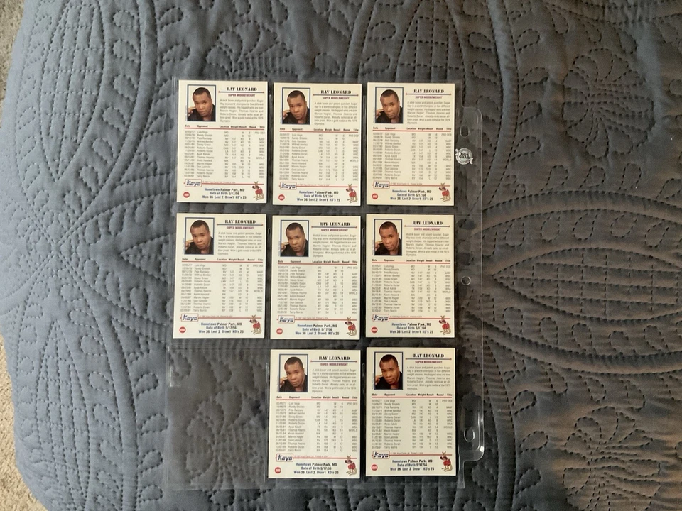 Sugar Ray Leonard Card Lot - Image 2 of 4