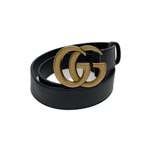 Gucci Ceinture/Cuir/Noir/Plaine/Homme/414516 Ap00T 75 30 493075