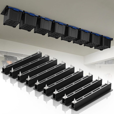 Heavy Duty Garage Ceiling Storage Rack for 27 Gallon Totes - 9 Sets