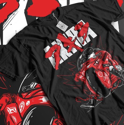 Akira T-shirt Anime Shirt Retro Neo Tokyo Manga Tetsuo Kaneda T-Shirt - Black