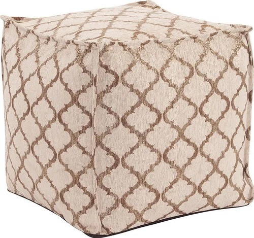 Luxurious Moroccan Gold Square Pouf - Picture 2 of 3