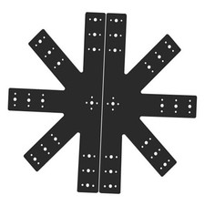 2pcs 24x13.5 Gable Plate Pergola Truss Roof Plate Connector Black
