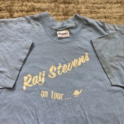 Vintage 1980s Ray Steven s In Concert Camel Tee Men s XL Signed Autographed Blue