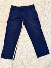 Carhartt Force Cargo Work Pants Men  s Large Regular Stretch Button Navy Blue