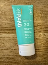 Thinkkids SPF 30 Clear Zinc Sunscreen Family Size 6 Fl Oz Reef Friendly SEALED