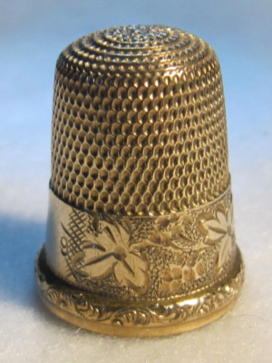 #1167 FLORAL DESIGN GOLD-FILLED THIMBLE - SIMONS BROS CO