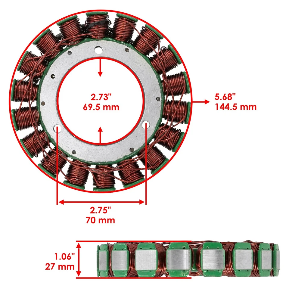 Estator de bobina eléctrica para motor de gasolina John Deere Xuv Gator 620 I 625 I Mm14375 Foto 2 de 4