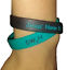 thumbnail 1  - (2) Jesus&#039; Name Is &#034;Living Water&#034; Teal &amp; Black Silicone Rubber Wristbands