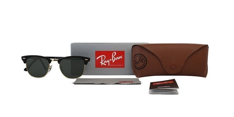 NEW RAY BAN CLUBMASTER CLASSIC Fashion RB3016 W0365 Black Green
