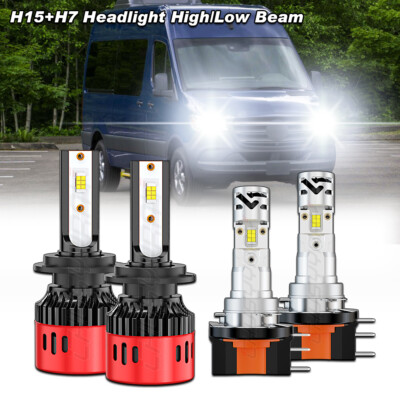 H7+H15 LED For MERCEDES VITO Dualiner W447 2014 Headlight High/Low Beam 6000K