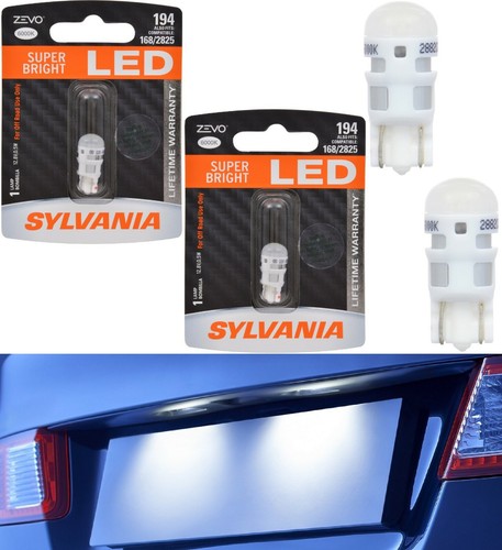 Sylvania ZEVO LED Light 194 White 6000K Two Bulbs License Plate Replacement JDM - Picture 1 of 12