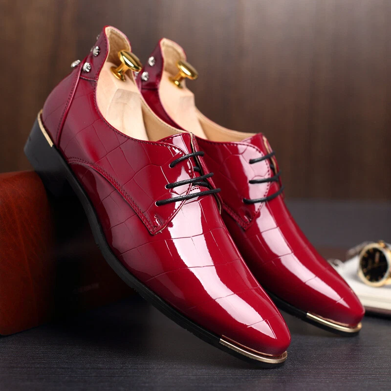 Bright red store dress shoes
