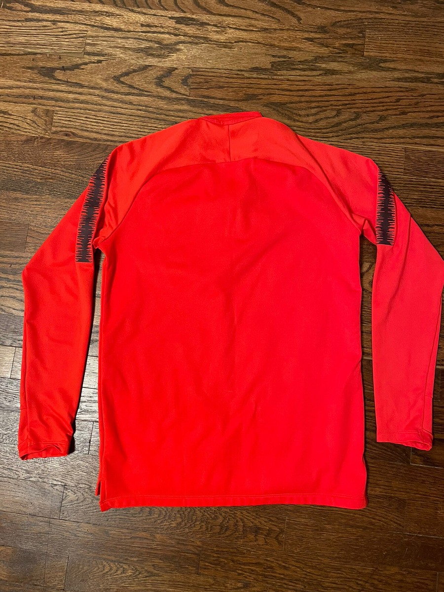 Nike AS Roma Squad Drill Top - Red 2018/2019 Quarter Zip