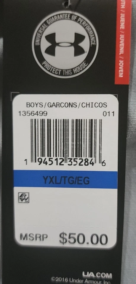 Moletom com capuz cinza Under Armour masculino hóquei juvenil YXL 1356499-011 NOVO COM ETIQUETAS US$ 50 - Imagem 4 de 4