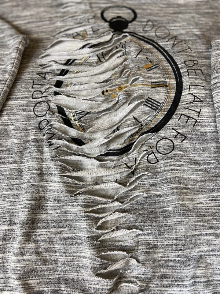 Sudadera Disney Alicia a través del espejo Don’t Be Late gris mediano talla XL Foto 2 de 4