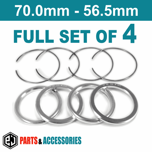 70.0-56.5 Spigot Rings Hub Rings FULL SET aluminium spacers rings for BBS wheels - 第 1/6 張圖片