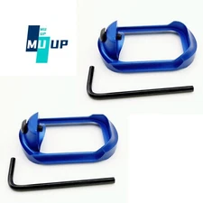 2 Pack Flared Magwell Pro Fits For Glock Gen 3/4 G19/23/32/38 Aluminum Dark Blue
