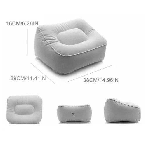 Almohada portátil suave reposapiés PVC inflable reposapiés almohada plegable A9O3 R7I1 - Imagen 7 de 20