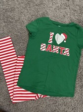 Kids Holiday Time Pajama Set Size Large 10-12 NWT