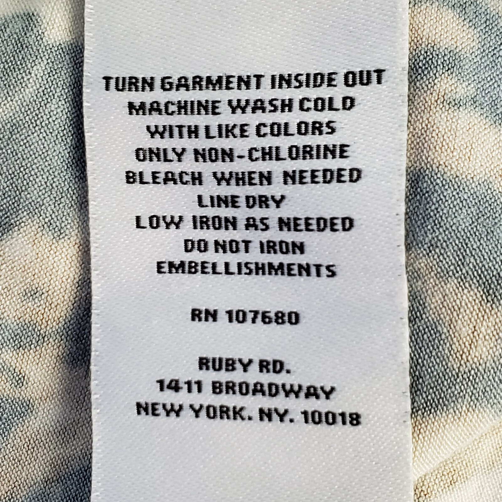 Ruby Rd. Soft Striped Animal Print Embellished Ne… - image 9