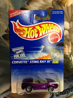 Hot Wheels ''Corvette Sting Ray III'' Sealed #595   X1 OI  Purple