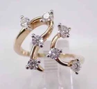 2Ct Round Lab Created Diamond 7Stone Vintage Wedding Ring 14K Yellow Gold Plated