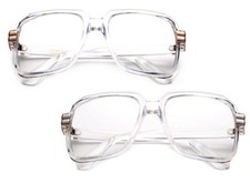 Square Geek Nerdy Clear Lens Glasses Gazelle Retro Fashion UV100 Protection