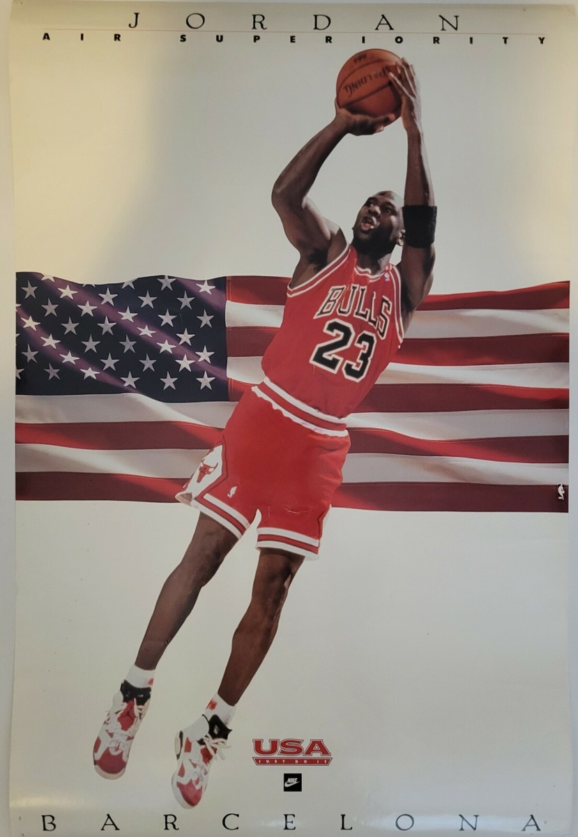 VINTAGE SPORTS POSTER ~ Michael Jordan NIKE Barcelona 1992 #5203